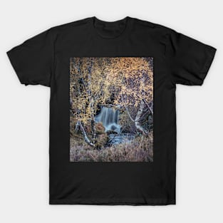 'Golden Birches, Autumn Waterfall', Strath Fionan, near Kinloch Rannoch. T-Shirt